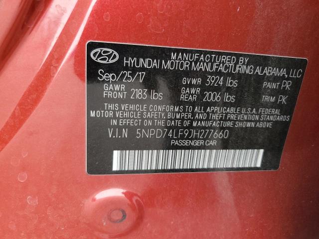 2018 HYUNDAI ELANTRA SE - 5NPD74LF9JH277660