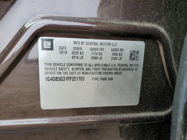 2015 BUICK LACROSSE 1G4GB5G31FF251763