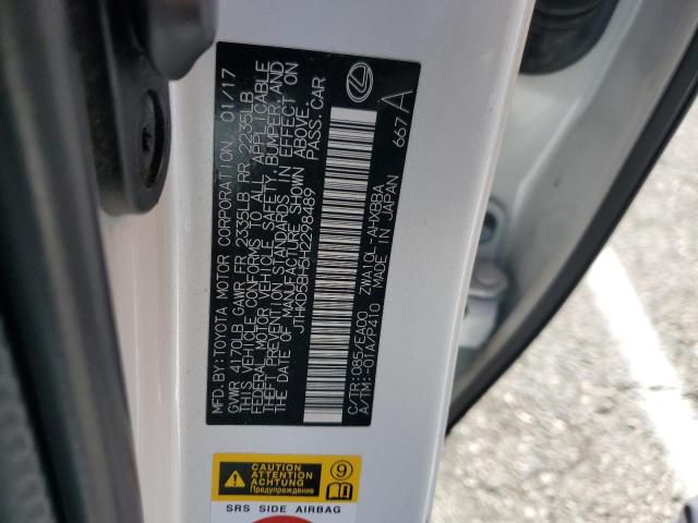 2017 LEXUS CT 200 JTHKD5BH5H2298489
