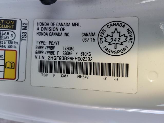 2015 HONDA CIVIC EXL 2HGFG3B96FH002392