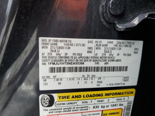 2022 FORD EXPEDITION 1FMJU1HT5NEA55398