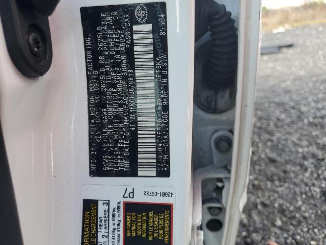 2017 TOYOTA CAMRY LE 4T1BF1FK0HU678818