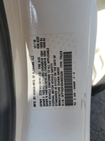 2017 HONDA RIDGELINE 5FPYK3F65HB023336