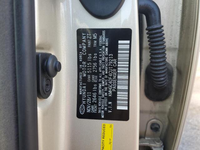 2012 HYUNDAI GENESIS 4.6L - KMHGC4DF4CU179213