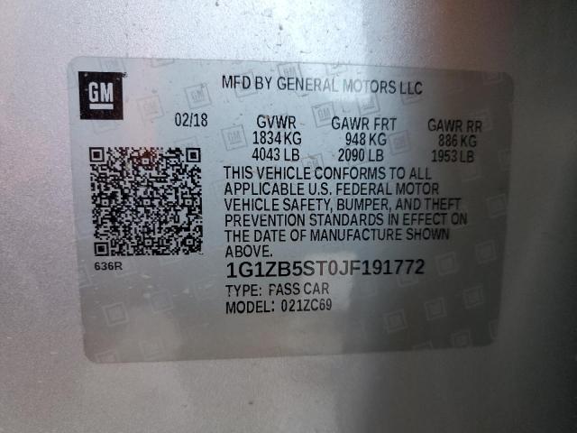 2018 CHEVROLET MALIBU LS - 1G1ZB5ST0JF191772