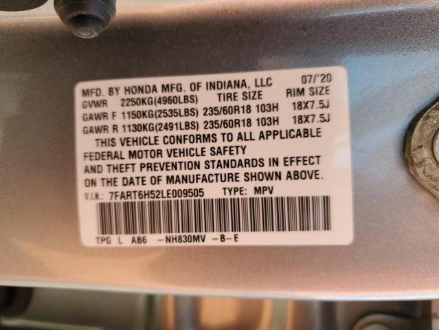 2020 HONDA CR-V EX - 7FART6H52LE009505