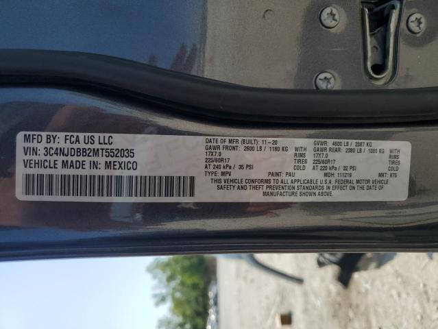 2021 JEEP COMPASS LATITUDE 3C4NJDBB2MT552035