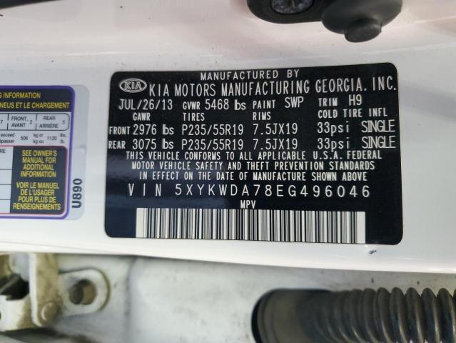 2014 KIA SORENTO SX - 5XYKWDA78EG496046