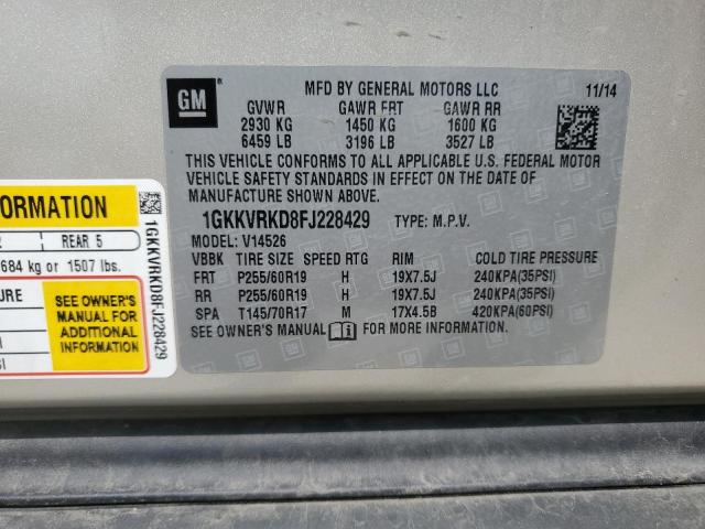 2015 GMC ACADIA SLT 1GKKVRKD8FJ228429