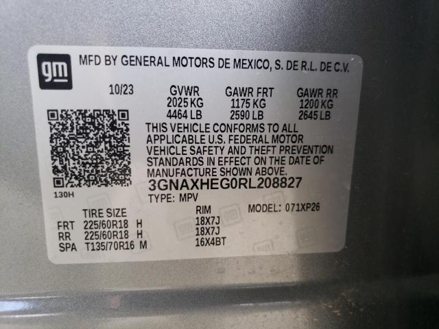 2024 CHEVROLET EQUINOX LS 3GNAXHEG0RL208827