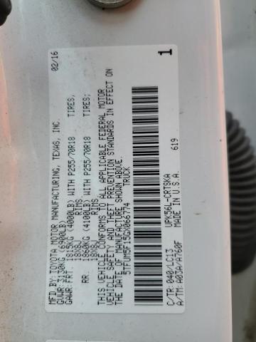 2016 TOYOTA TUNDRA DOUBLE CAB SR 5TFUM5F15GX066774