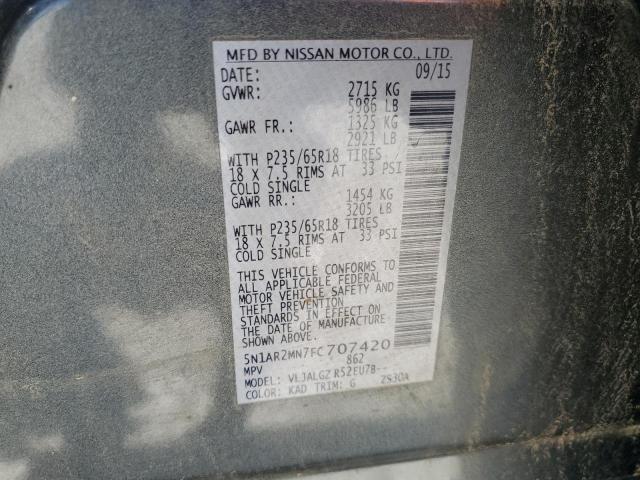 2015 NISSAN PATHFINDER 5N1AR2MN7FC707420