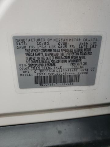 2020 NISSAN KICKS S 3N1CP5BV9LL557658