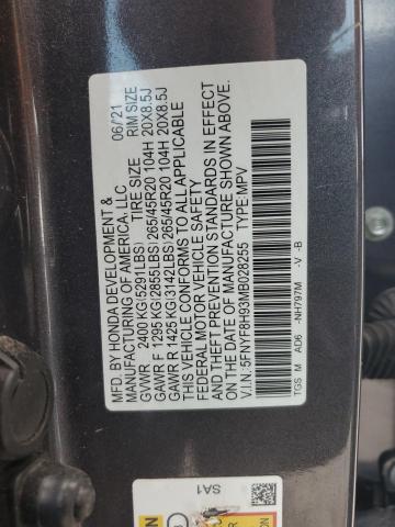 2021 HONDA PASSPORT TOURING - 5FNYF8H93MB028255