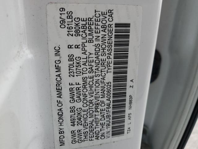 2020 ACURA TLX TECHNO 19UUB1F64LA006025