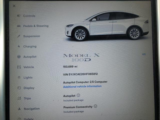 2017 TESLA MODEL X 5YJXCAE26HF065812