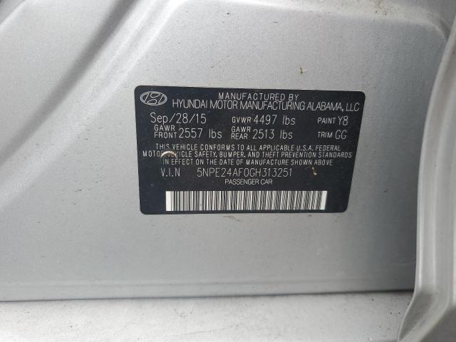 2016 HYUNDAI SONATA SE 5NPE24AF0GH313251