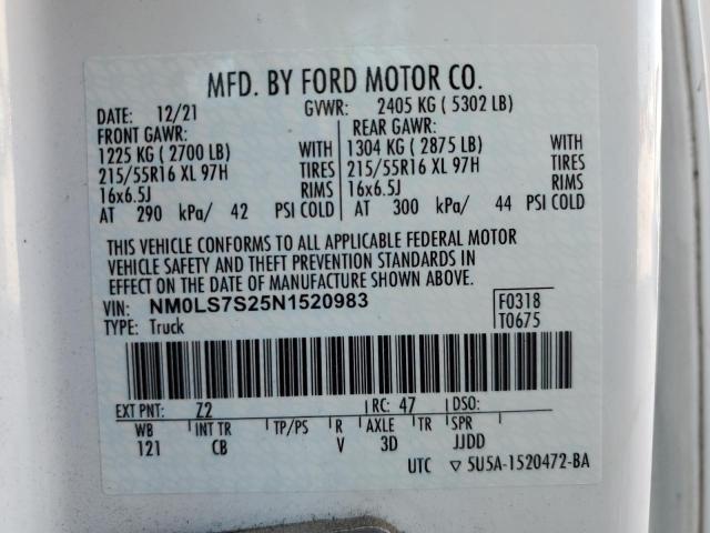 2022 FORD TRANSIT CONNECT #3242584580