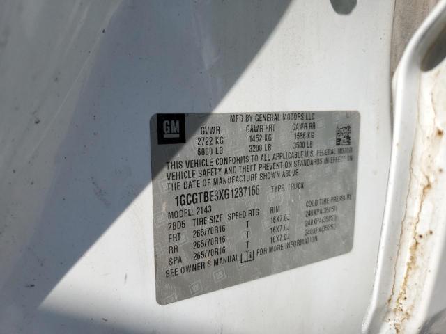 2016 CHEVROLET COLORADO 1GCGTBE3XG1237166
