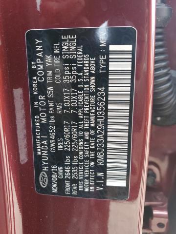 2017 HYUNDAI TUCSON LIM KM8J33A29HU356234