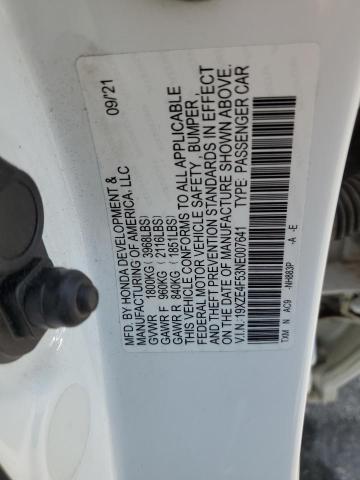 2022 HONDA INSIGHT EX 19XZE4F53NE007641