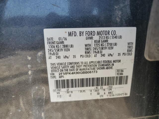2016 FORD EDGE TITAN 2FMPK4K90GBB06173