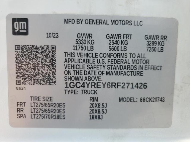 2024 CHEVROLET SILVERADO K2500 HIGH COUNTRY 1GC4YREY6RF271426