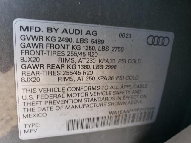 2023 AUDI Q5 PREMIUM WA1EAAFY7P2171004