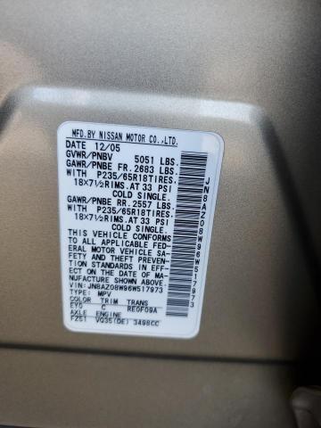 2006 NISSAN MURANO SL #3311765198