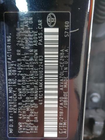 2022 TOYOTA CAMRY LE - 4T1C11AK4NU622483