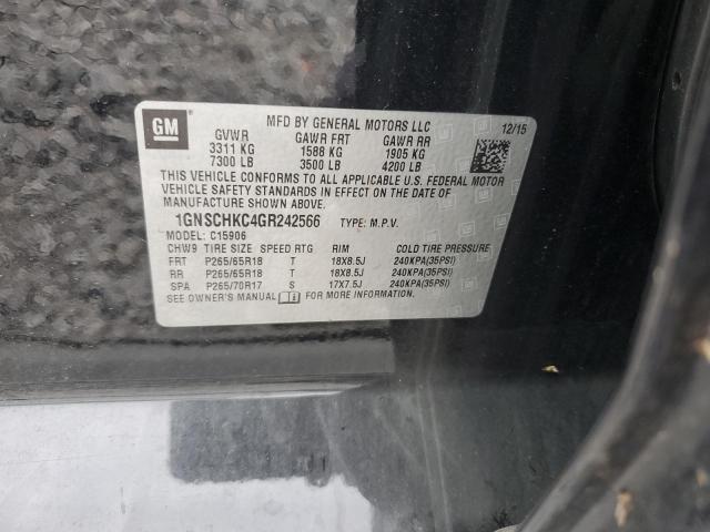2016 CHEVROLET SUBURBAN C1500 LT 1GNSCHKC4GR242566