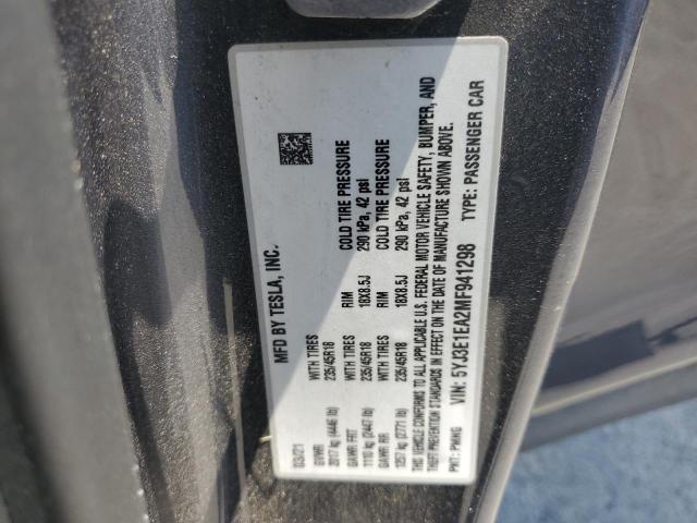 2021 TESLA MODEL 3 5YJ3E1EA2MF941298