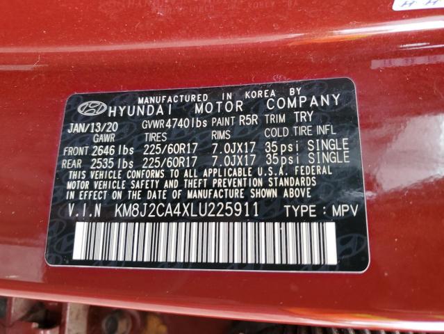 2020 HYUNDAI TUCSON SE KM8J2CA4XLU225911
