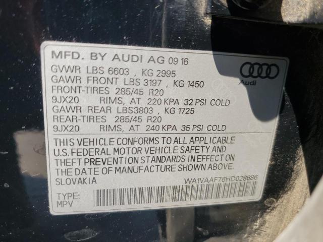 2017 AUDI Q7 PRESTIG WA1VAAF76HD028686
