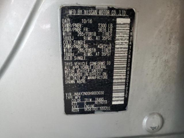 2017 NISSAN ARMADA SV JN8AY2ND0H9003030