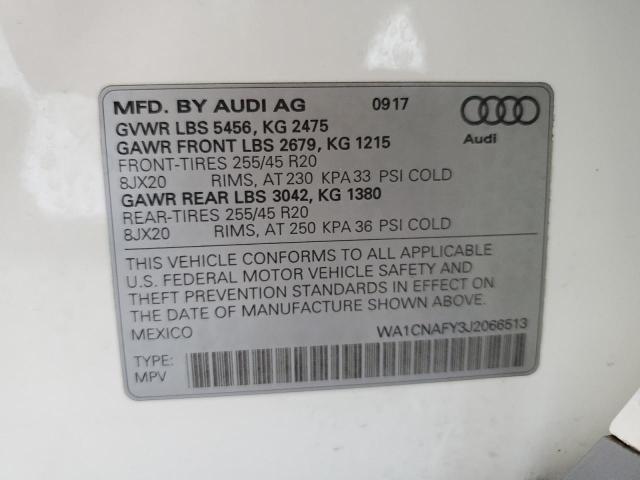 2018 AUDI Q5 PRESTIG WA1CNAFY3J2066513