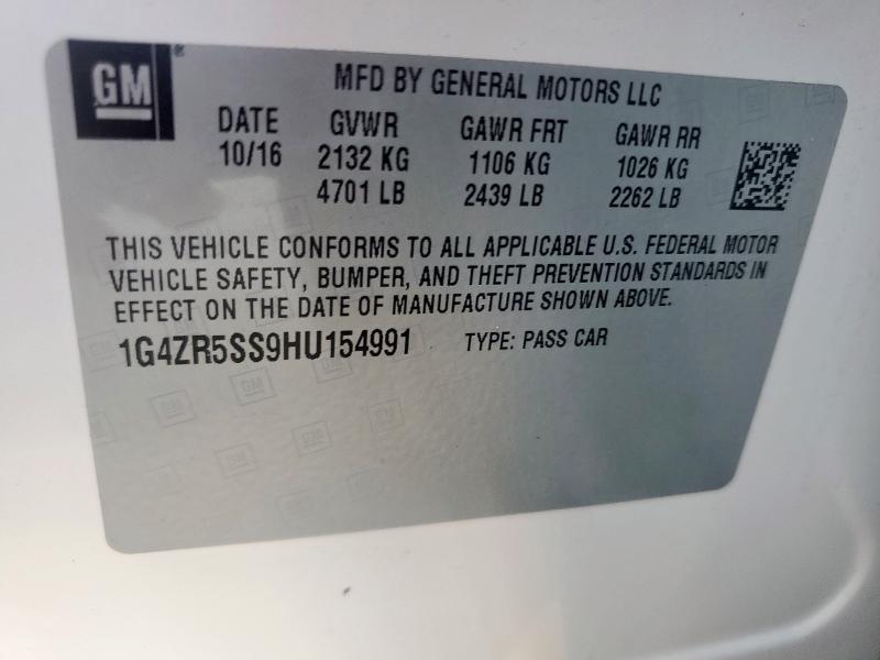 2017 BUICK LACROSSE P 1G4ZR5SS9HU154991
