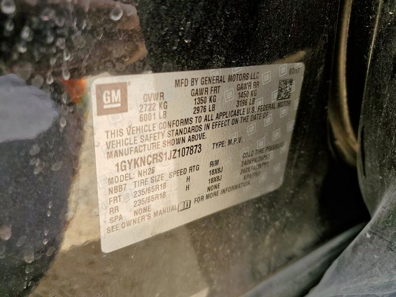 2018 CADILLAC XT5 LUXURY 1GYKNCRS1JZ107873