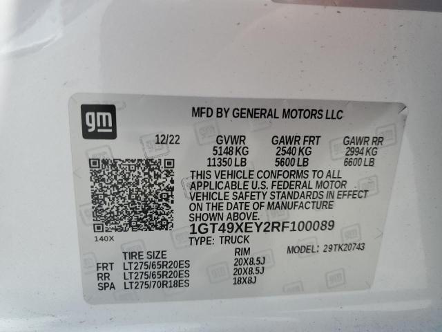 2024 GMC SIERRA K25 1GT49XEY2RF100089