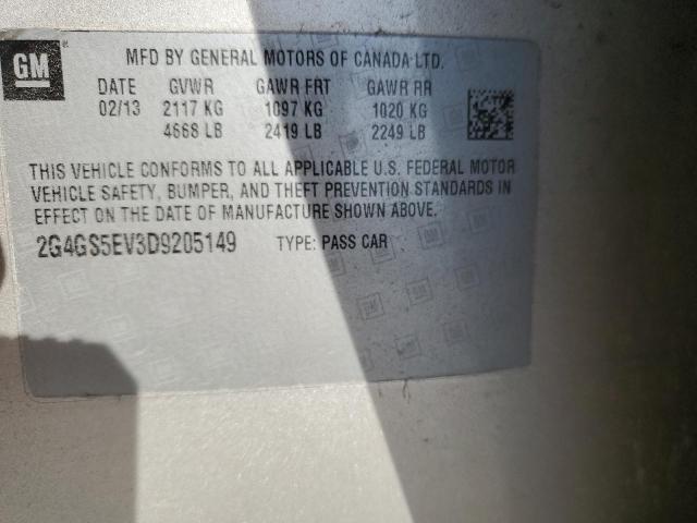 2013 BUICK REGAL PREM - 2G4GS5EV3D9205149
