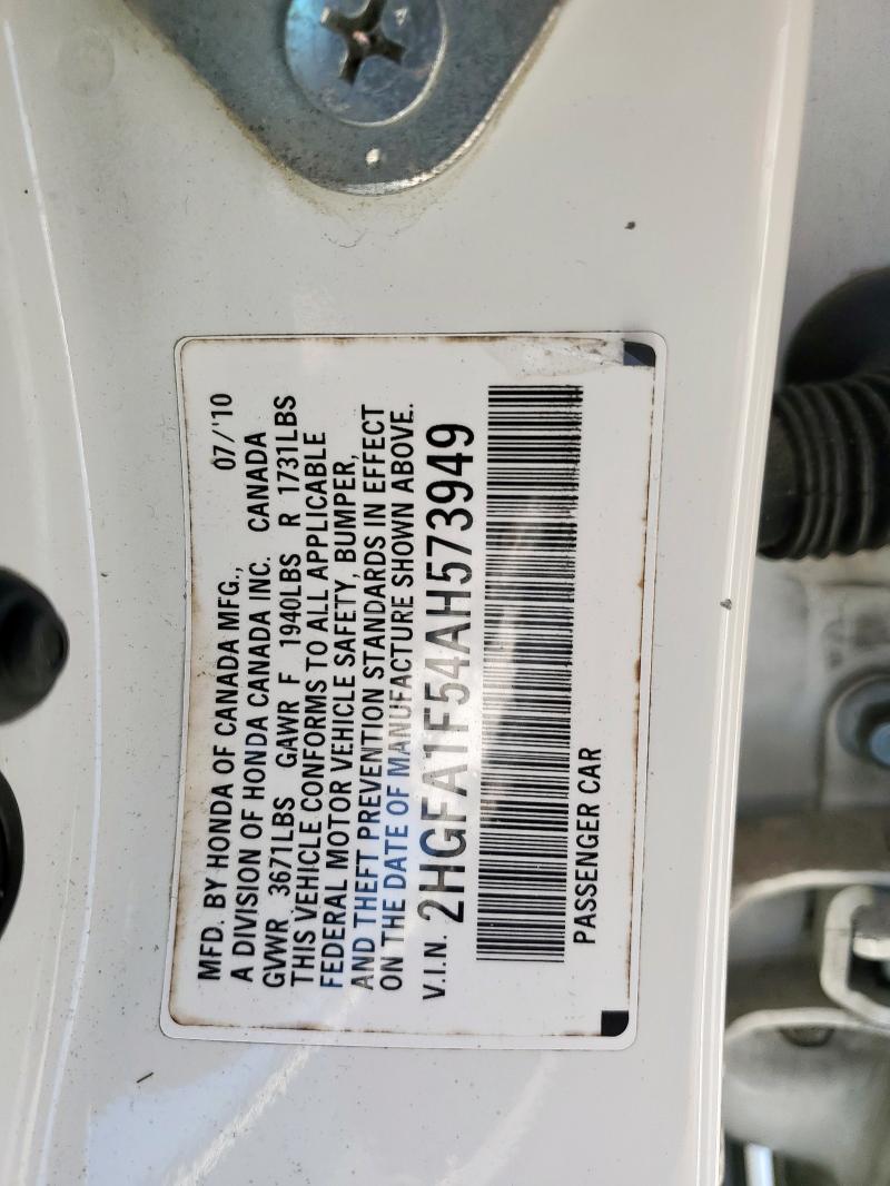 2010 HONDA CIVIC LX - 2HGFA1F54AH573949