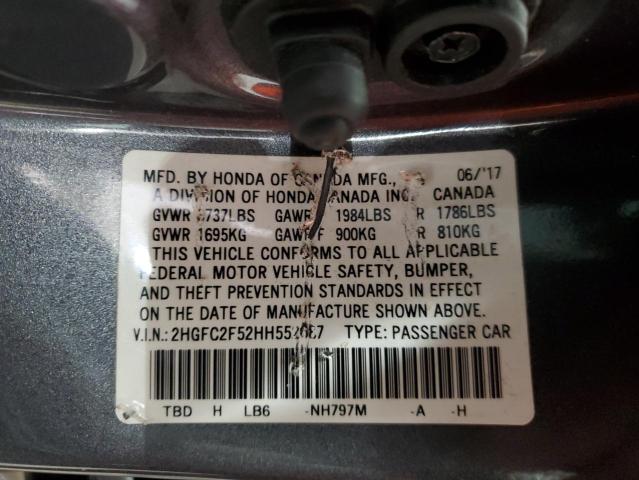 2017 HONDA CIVIC LX - 2HGFC2F52HH552687