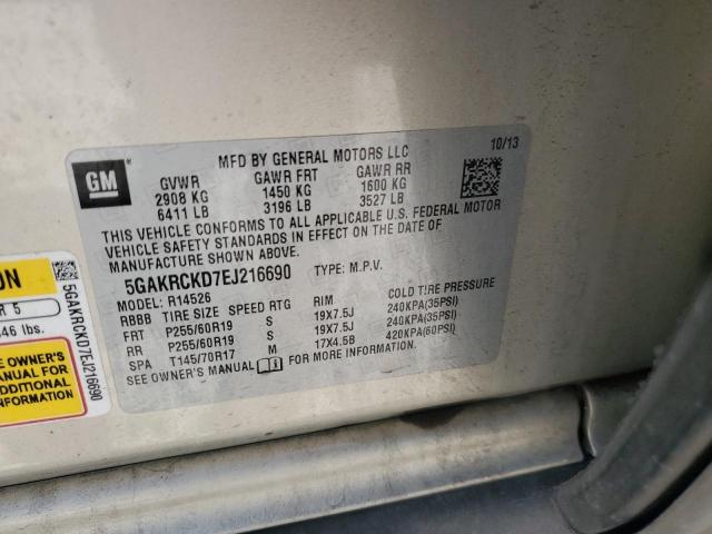 2014 BUICK ENCLAVE - 5GAKRCKD7EJ216690