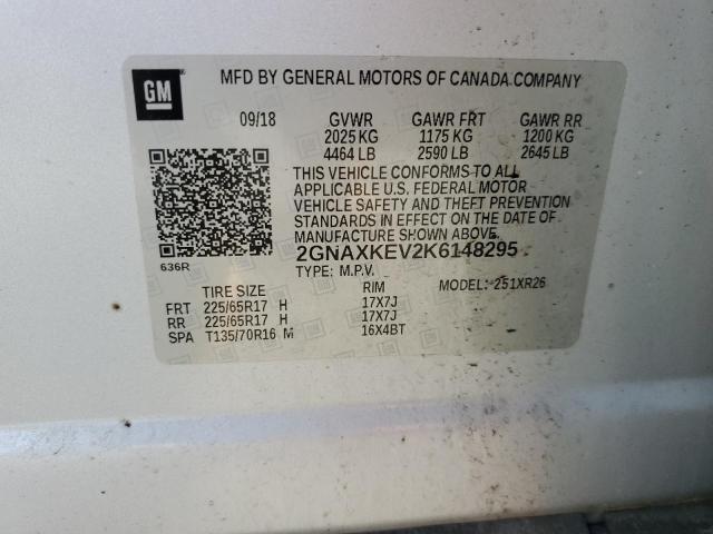 2019 CHEVROLET EQUINOX LT 2GNAXKEV2K6148295