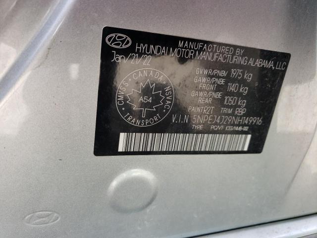 2022 HYUNDAI SONATA SEL 5NPEJ4J29NH149916