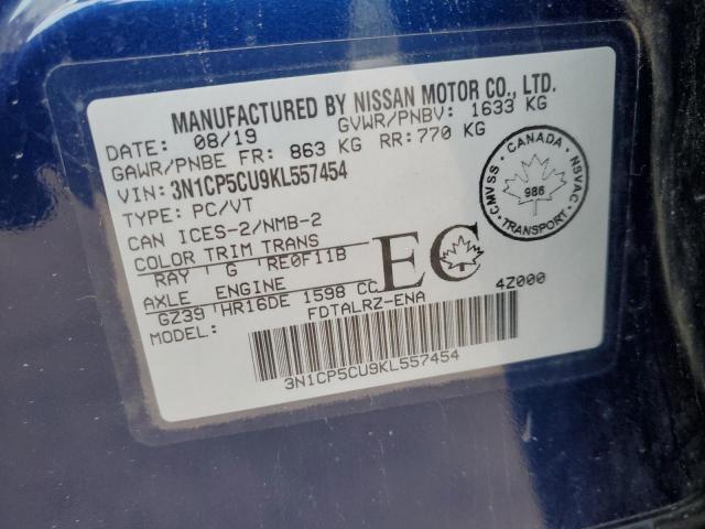 2019 NISSAN KICKS S - 3N1CP5CU9KL557454