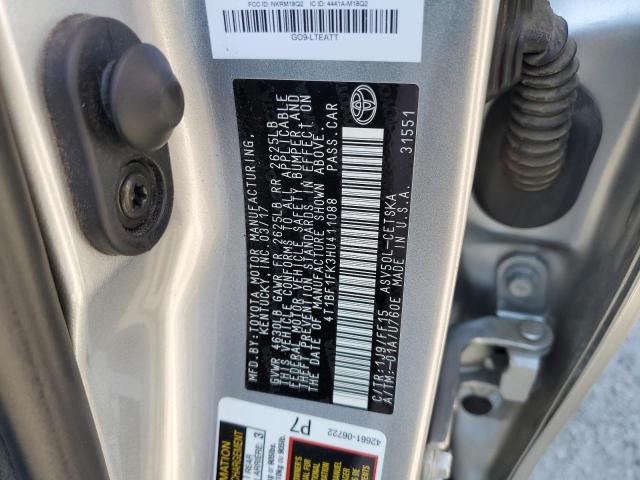 2017 TOYOTA CAMRY LE 4T1BF1FK3HU411088