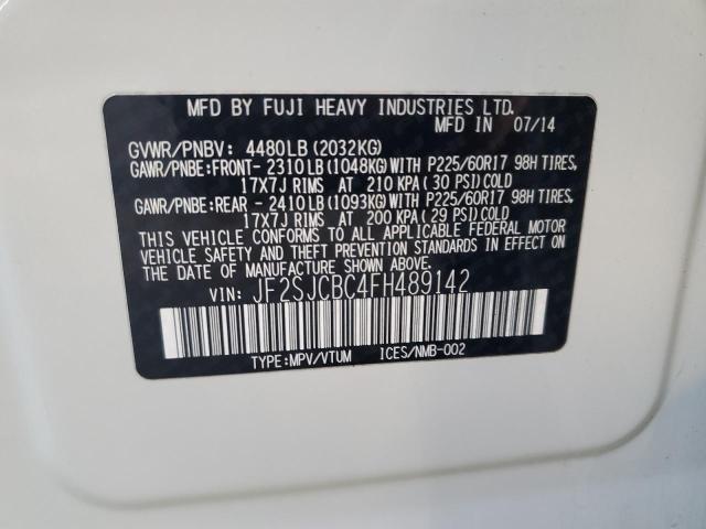 2015 SUBARU FORESTER 2 JF2SJCBC4FH489142
