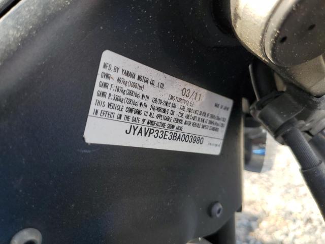 2011 YAMAHA XVS1300 CU JYAVP33E3BA003980