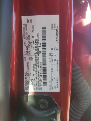 2017 FORD F150 SUPER - 1FTEW1EF4HFB23350